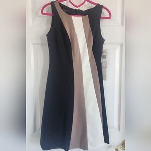 Elegant Colorblock Sleeveless Dress